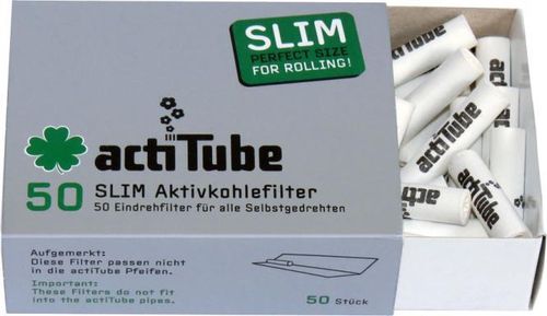 actiTube Filter SLIM | 50x Aktivkohlefilter Ø7mm