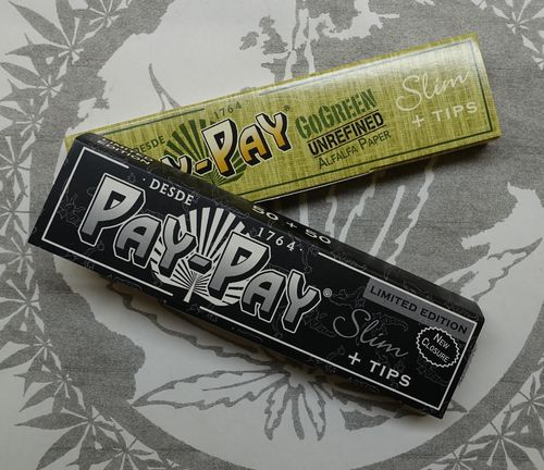 PayPay GoGreen Alfalfa KS Slim + Tips Green Rolling Papers