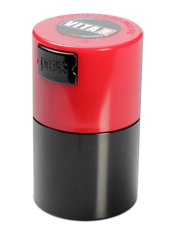 Vakuum-Container schwarz mit rotem Deckel (0,06Liter)